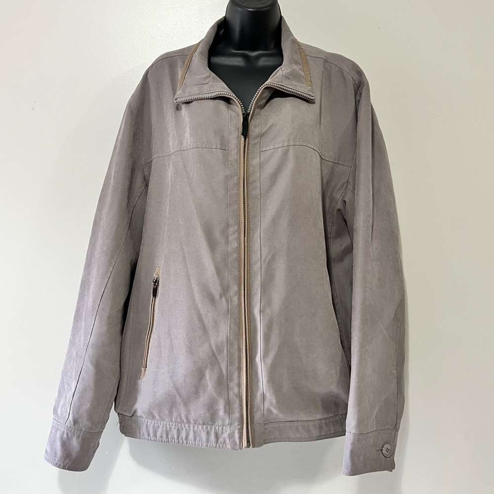 Dockers Grey Jacket Men's Size Large Preppy Everyday Casual Outdoors Gorpcore